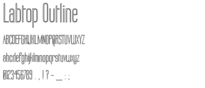 Labtop Outline font